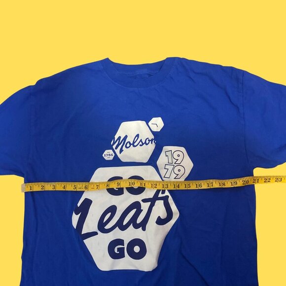 Vintage Molson x Maple Leafs "Go Leafs Go" Graphic Tee | 1979 (Unisex L/XL) - Picture 5 of 5